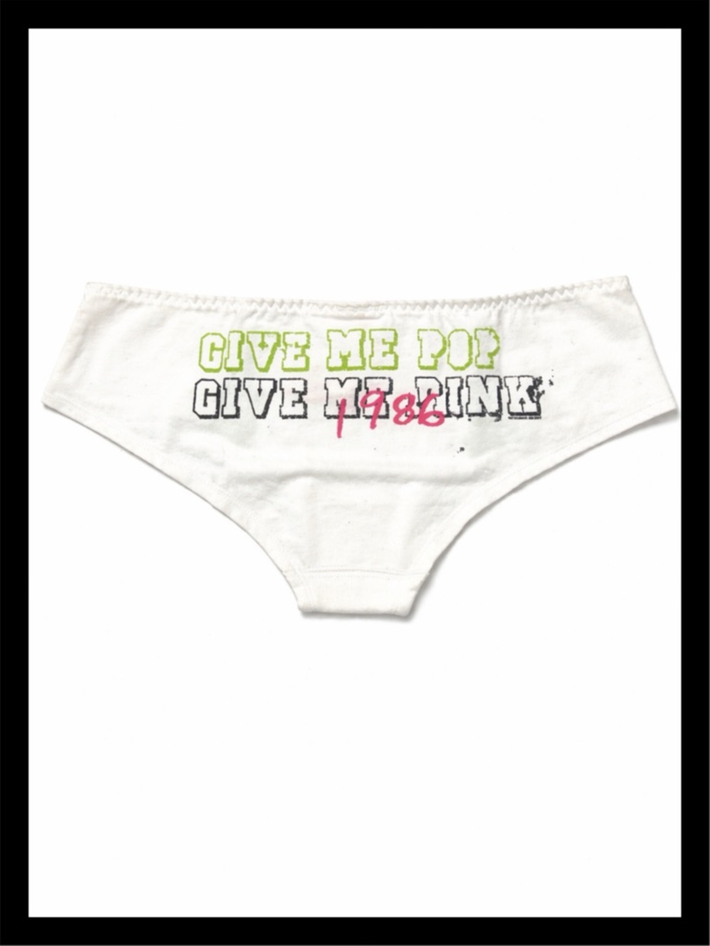 💕ⓅⒾⓃⓀ ⓋⓈ VINTAGE/RARE/HTF “GIVE ME POP GIVE ME PINK” LR Hipster Panties NWT💕